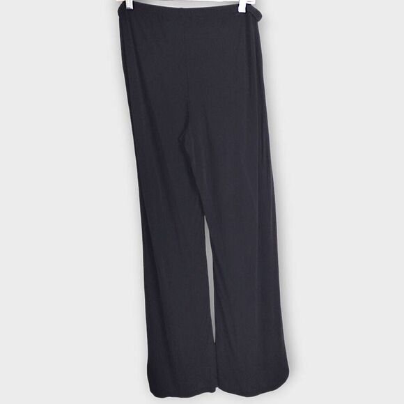 Ralph Lauren Womens Pants Sz Large Black Jersey Knit Pullon Wide Leg Classicore - Picture 2 of 7